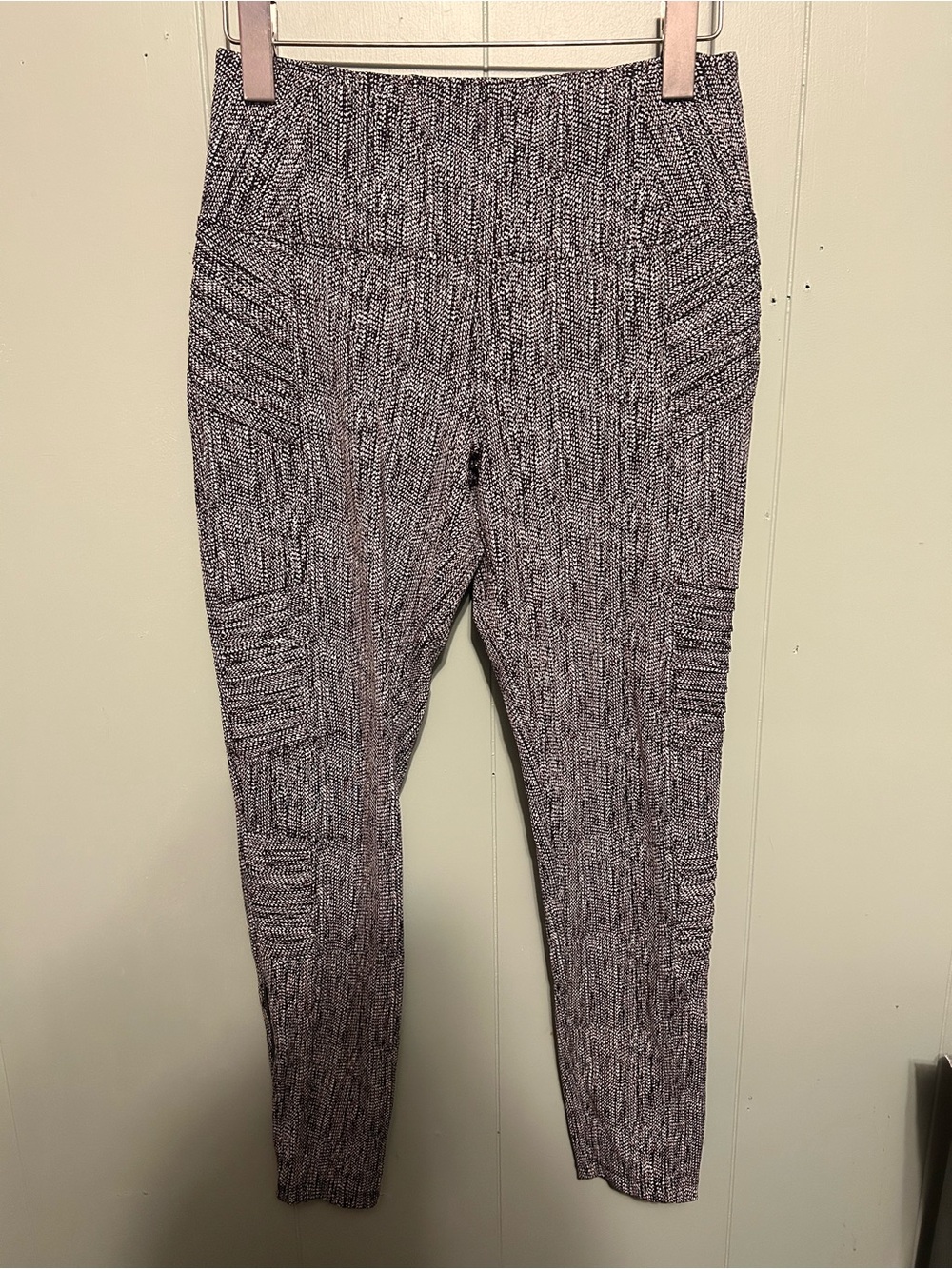 Athleta Black & White Marled High-Waist Leggings